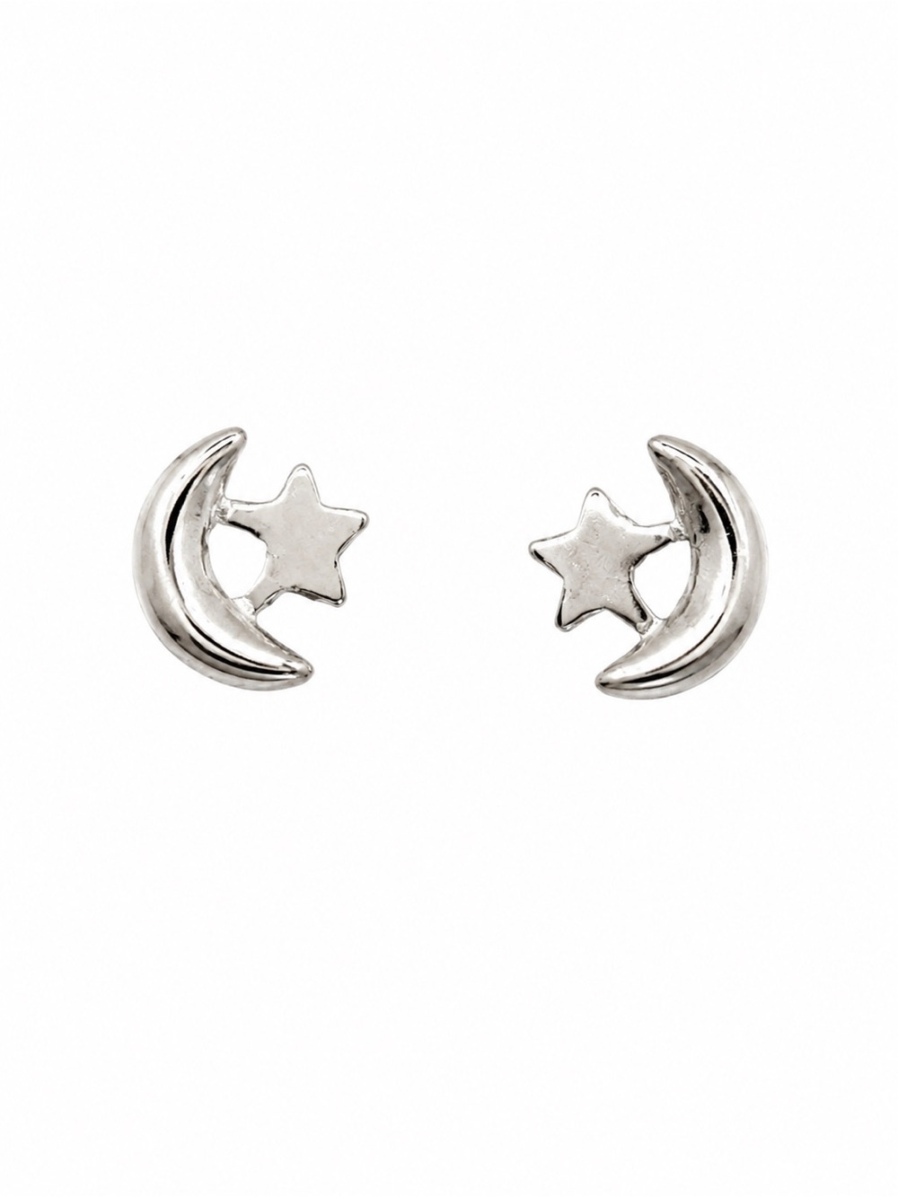 Moon and Star Studs (S925)